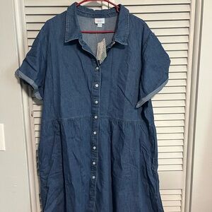 Casual Blue Denim Dress